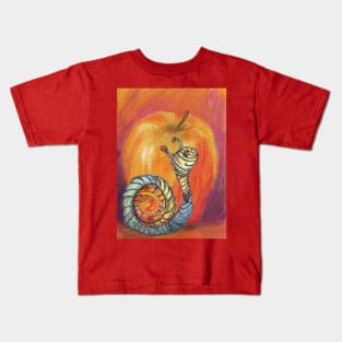 Worm and Apple Kids T-Shirt